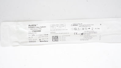 Teleflex 170003060 RUSCH Pediatric Foley Cath. 6Fr x 2.0mm O.D. x 1.5ml